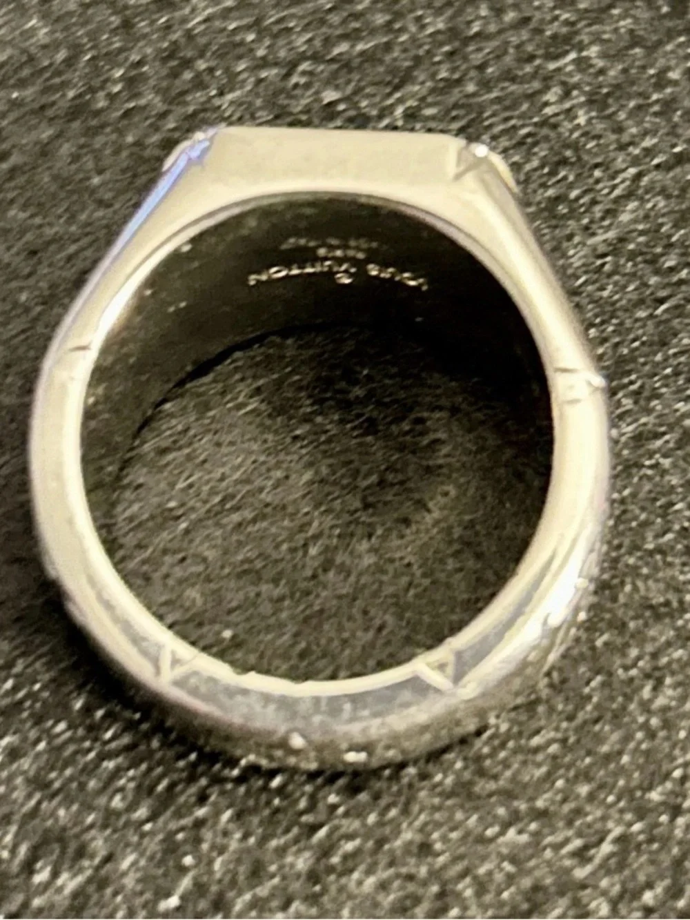 Louis Vuitton Polished Silver Monogram Signet Ring - Picture 10 of 11